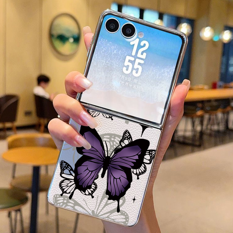 Phone Cases Purple - Étui de téléphone en cuir PU