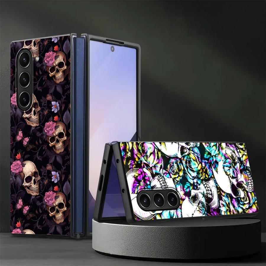 Phone Cases Z Fold 5 - Coque d'art crâne pour Samsung Galaxy