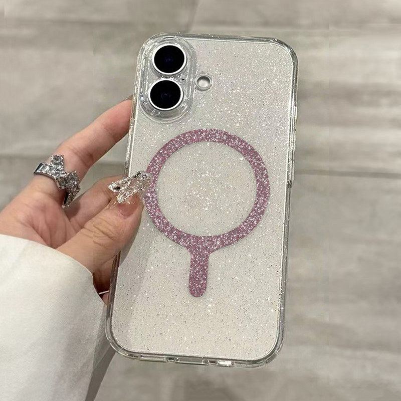 Phone Cases Pinterest - Coque de téléphone transparente à paillettes