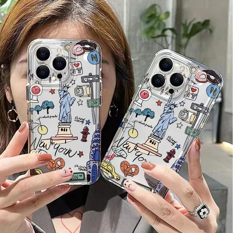 Phone Cases York - Coque de téléphone mignonne motif Doodle