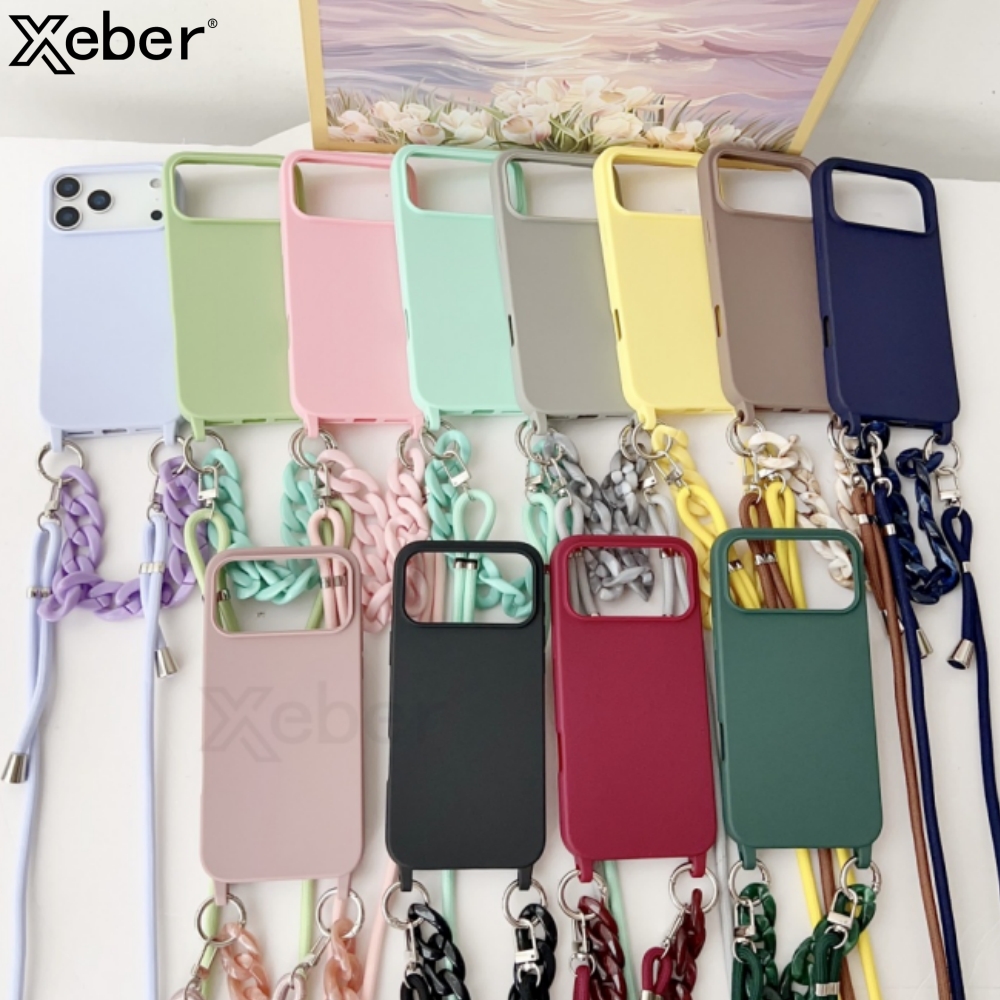 Silicone Liquid Case - Coque souple mate avec lanière en
