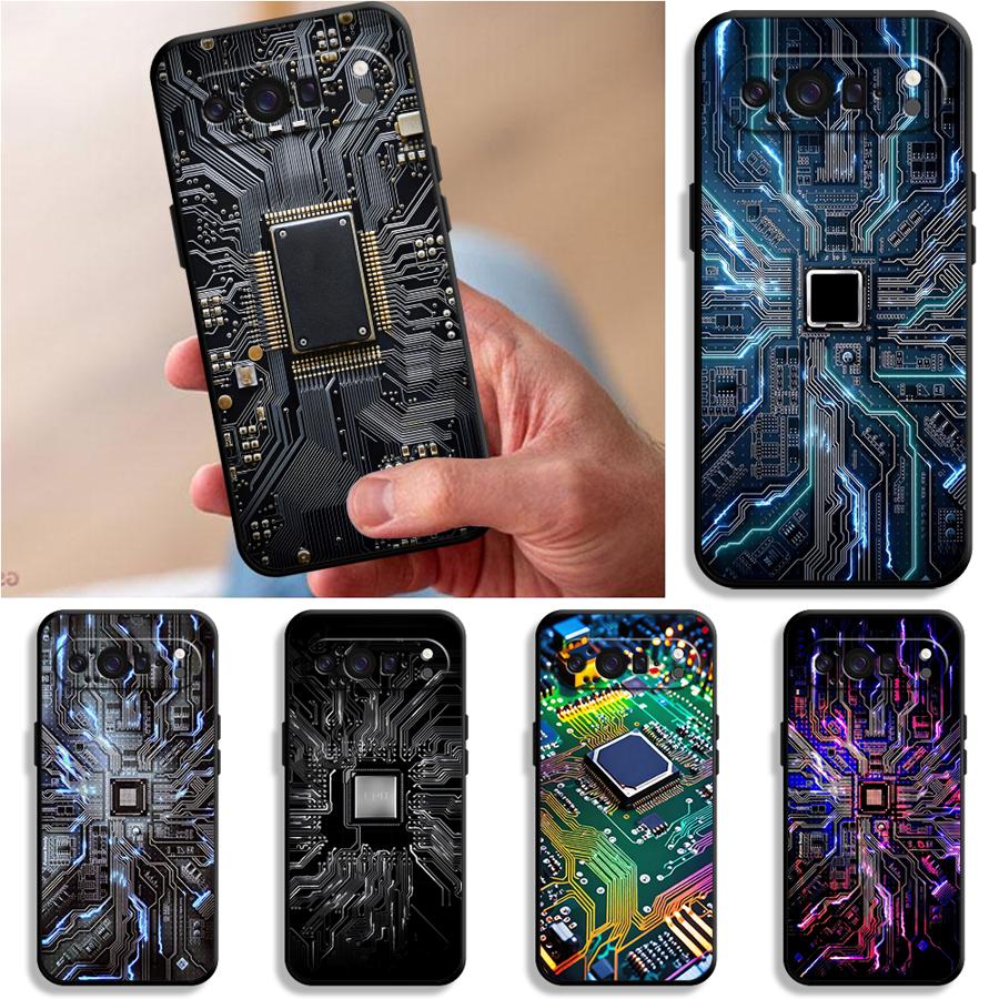 Phone Cases Google Pixel 10 - Coque de téléphone rétro motif circuit