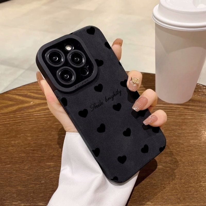 Nouveau luxe noir amour coeur  - Phone Cases Best avis et prix